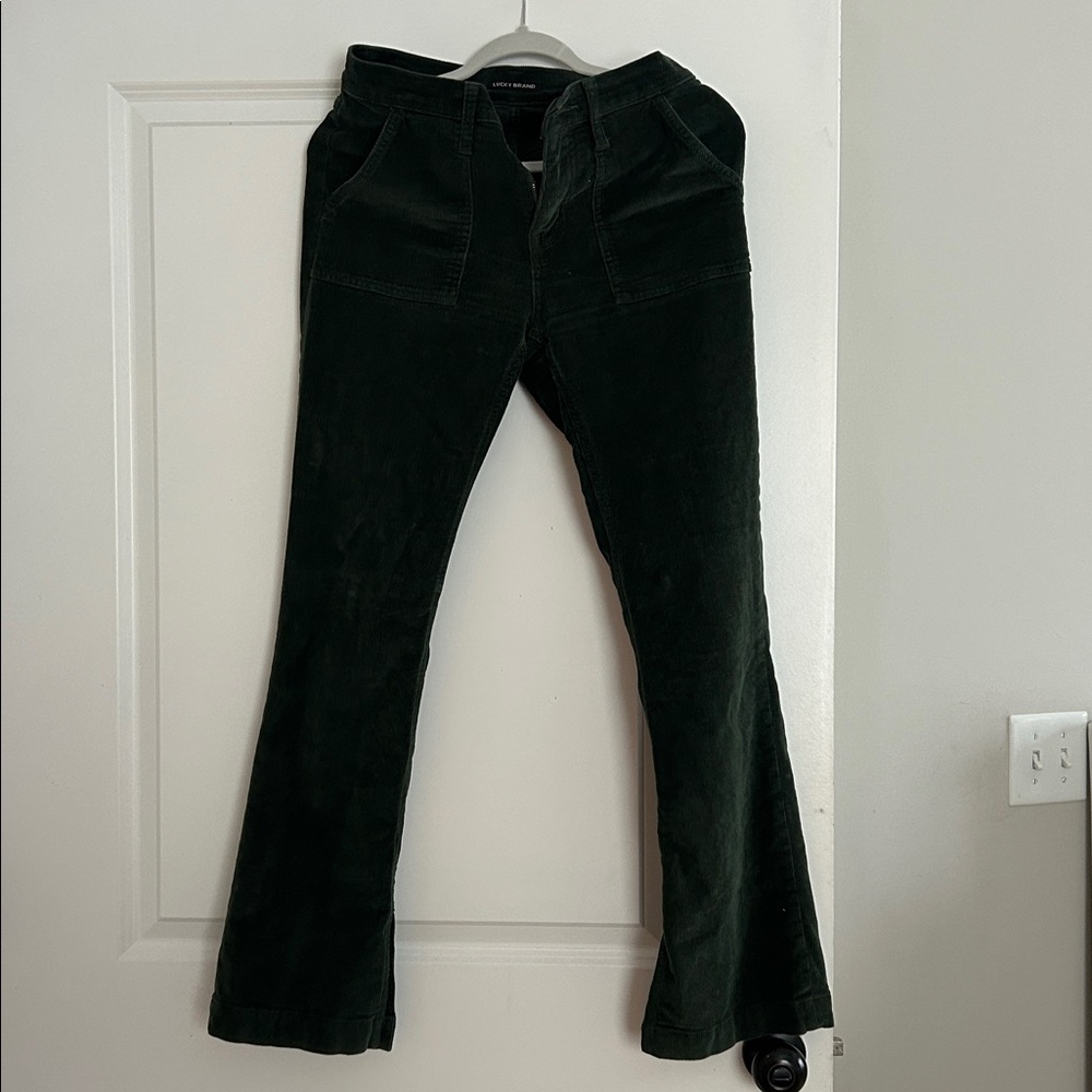 Lucky Brand Dark Green Corduroy pants